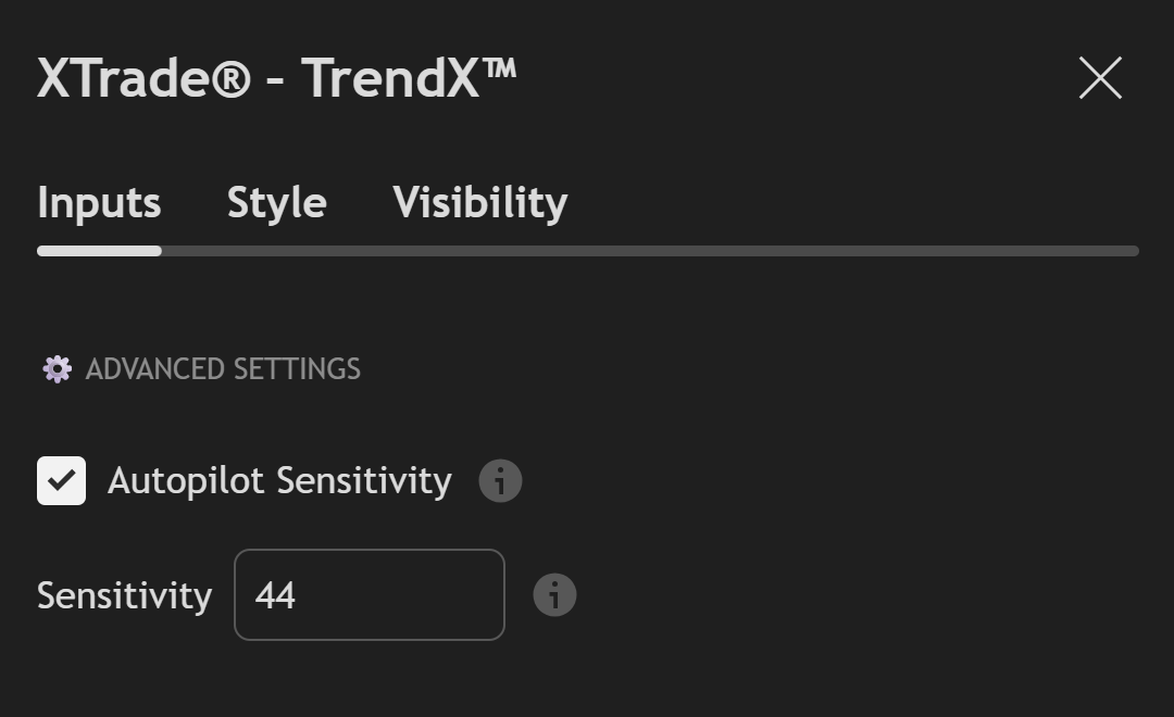 Sigory - TrendX - Autopilot Sensitivity